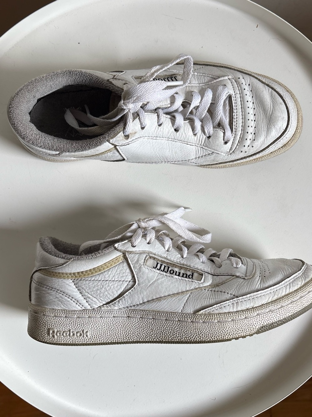 Reebok JJJJound Club C 85 white and cream sneakers ( 7M, 8W) - Picture 5 of 5